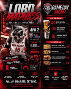 Lobo Madness – UNM Lobos NIT Semifinal Watch Party