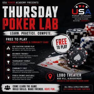 Thursday Poker Lab: Free Poker Night in Albuquerque (June 4)