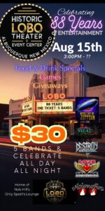 Celebrating 88 Years: Five Bands, One Ticket at the Historic Lobo Theater (Saturday, August 15)